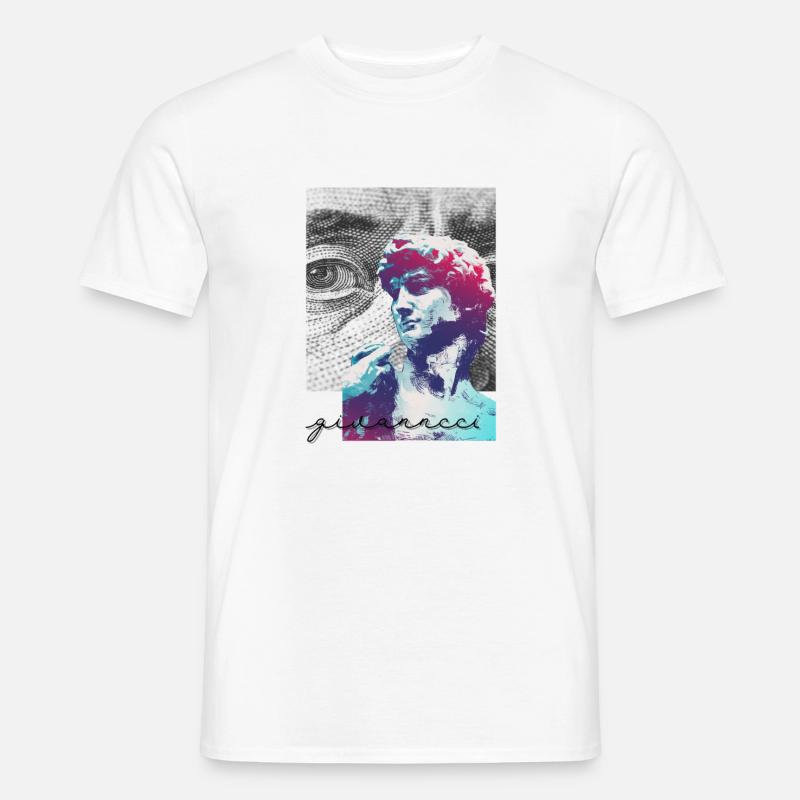 David Pop Art Farbspiel - Männer T-Shirt - Weiß