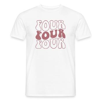 Four 4th Birthday For Girls 4 Years Old - Men's T-Shirt - white - Front - AI Model Male 178 dark (178cm)