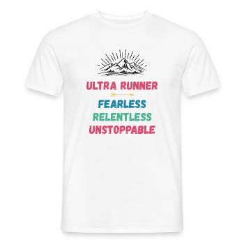 Ultra Runner - Intrépide. Implacable. Imparable. - T-shirt homme - blanc - Devant - AI Model Male 178 dark (178cm)