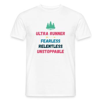 Ultra Runnner - Intrépide. Implacable. Imparable. - T-shirt homme - blanc - Devant - AI Model Male 178 dark (178cm)