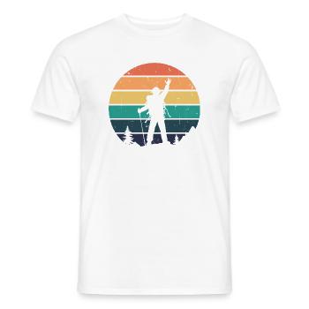 Randonnée sur glacier Randonneur Randonnée Sommets des montagnes - T-shirt homme - blanc - Devant - AI Model Male 178 dark (178cm)