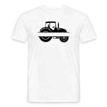 Farm Tractor Emblem - Men's T-Shirt - white - Front - AI Model Male 178 dark (178cm)