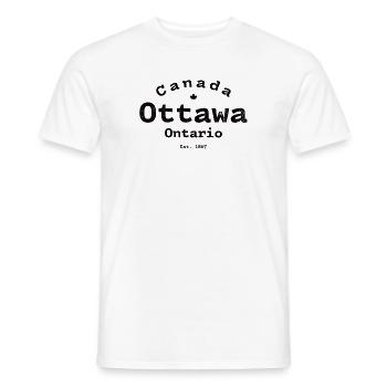 Ottawa 1867 Emblem Vintage - Men's T-Shirt - white - Front - AI Model Male 178 dark (178cm)