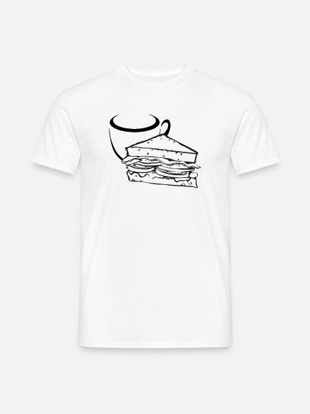 Breakfast Sandwich - Men's T-Shirt - white