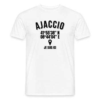 Corsica, Corsican humor, Ajaccio - Men's T-Shirt - white - Front - AI Model Male 178 dark (178cm)