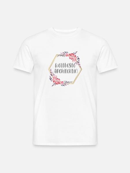 Weltbeste Architektin Architektur Beruf Geschenk - Männer T-Shirt - Weiß