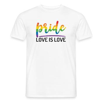 LGBTQ+ Stolz. Liebe ist Liebe. - Männer T-Shirt - Weiß - Vorne - AI Model Male 178 dark (178cm)