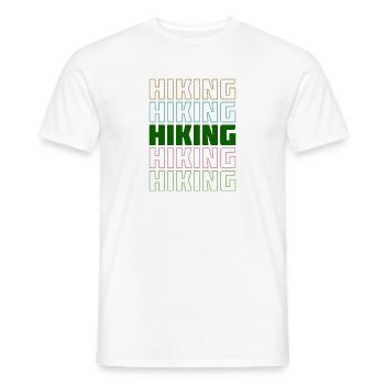 Hiking Trails Saying Hiking Statement Mountain Hike - Men's T-Shirt - white - Front - AI Model Male 178 dark (178cm)
