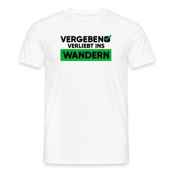 Wandern Wanderung Statement Wanderer Bergwanderung - Männer T-Shirt - Weiß - Vorne - AI Model Male 178 dark (178cm)