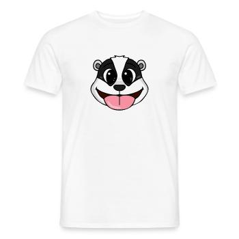 Dachs Kopf - Männer T-Shirt - Weiß - Vorne - AI Model Male 178 dark (178cm)