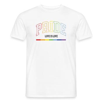 Pride. Love is Love - Men's T-Shirt - white - Front - AI Model Male 178 dark (178cm)