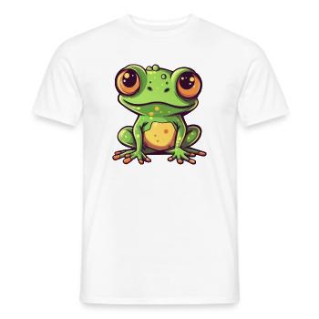 Limette Frosch Pop Art Figur - Männer T-Shirt - Weiß - Vorne - AI Model Male 178 dark (178cm)
