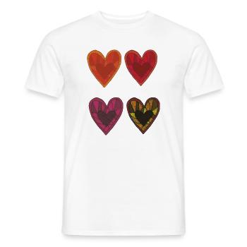lustiger style mit herzen - Männer T-Shirt - Weiß - Vorne - AI Model Male 178 dark (178cm)