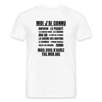 anniversaire, anniversaire humour, retraite humour - T-shirt homme - blanc - Devant - AI Model Male 178 dark (178cm)