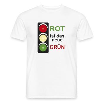 Ampel rot ist das neue Grün - Männer T-Shirt - Weiß - Vorne - AI Model Male 178 dark (178cm)
