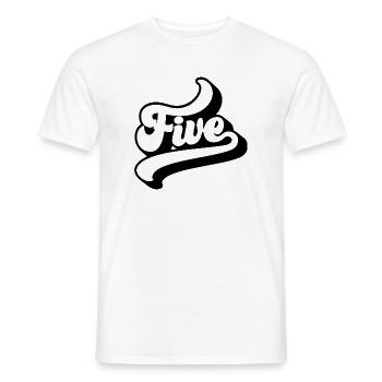 Cinq enfants 5e anniversaire garçons filles 5 ans - T-shirt homme - blanc - Devant - AI Model Male 178 dark (178cm)