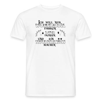 Wohnmobil Bier Nickerchen Camping - Männer T-Shirt - Weiß - Vorne - AI Model Male 178 dark (178cm)