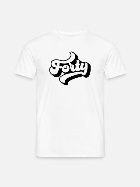 40. Geburtstag Männer Frauen 40 Jahre alt - Männer T-Shirt - Weiß
