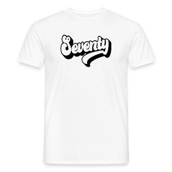 Soixante-dix 70e anniversaire Hommes Femmes 70 ans - T-shirt homme - blanc - Devant - AI Model Male 178 dark (178cm)