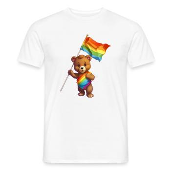 Liebe ist eine Bärennotwendigkeit - Männer T-Shirt - Weiß - Vorne - AI Model Male 178 dark (178cm)