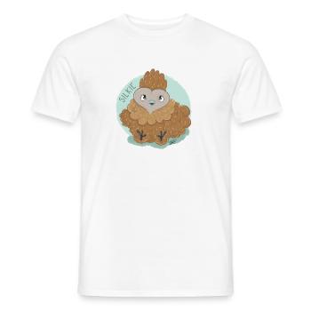 Boulettes de poulet en soie - T-shirt homme - blanc - Devant - AI Model Male 178 dark (178cm)