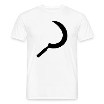 Sickle shadow image - Men's T-Shirt - white - Front - AI Model Male 178 dark (178cm)