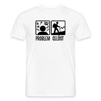 Berggipfel Wandern Wanderer Bergwanderung Spruch - Männer T-Shirt - Weiß - Vorne - AI Model Male 178 dark (178cm)