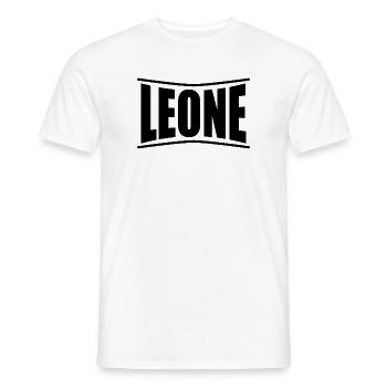nom du t-shirt Leone idée cadeau t-shirt - T-shirt homme - blanc - Devant - AI Model Male 178 dark (178cm)