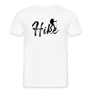 mountain hike hike saying hiking mountain peaks - Men's T-Shirt - white - Front - AI Model Male 178 dark (178cm)
