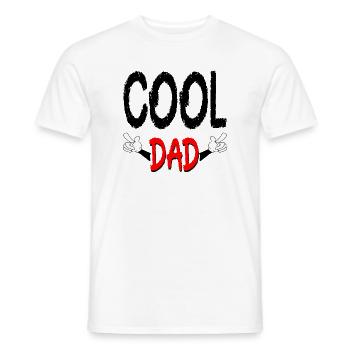 Fête des Pères - COOL DAD - DADDY FAMILY - T-shirt homme - blanc - Devant - AI Model Male 178 dark (178cm)