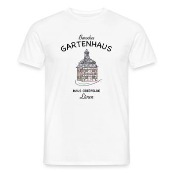 Lünen, Haus Oberfelde, Gartenhaus, Kreis Unna, NRW - Männer T-Shirt - Weiß - Vorne - AI Model Male 178 dark (178cm)