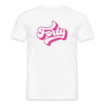 Quarante-40e anniversaire pour les femmes de 40 ans - T-shirt homme - blanc - Devant - AI Model Male 178 dark (178cm)