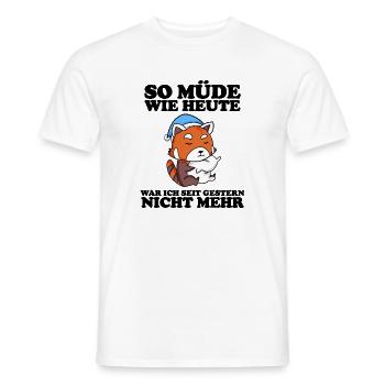 Müde Spruch lustig Schlafen Ausschlafen Faul - Männer T-Shirt - Weiß - Vorne - AI Model Male 178 dark (178cm)