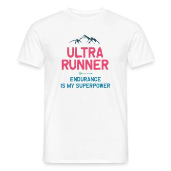 Ultra Runner - Ausdauer ist meine Superkraft - Männer T-Shirt - Weiß - Vorne - AI Model Male 178 dark (178cm)