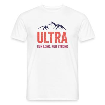 Ultra Running - Courez longtemps. Courez fort. - T-shirt homme - blanc - Devant - AI Model Male 178 dark (178cm)