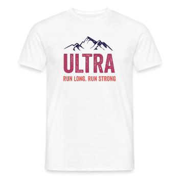 Ultra Running - Courez longtemps. Courez fort. - T-shirt homme - blanc - Devant - AI Model Male 178 dark (178cm)