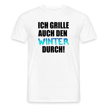 GRILLSPRÜCHE - GRILL - HOBBY GRILLEN - Männer T-Shirt - Weiß - Vorne - AI Model Male 178 dark (178cm)