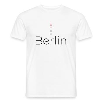 Berliner Fernsehturm Silhouette - Männer T-Shirt - Weiß - Vorne - AI Model Male 178 dark (178cm)