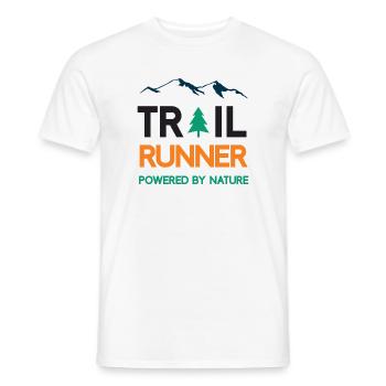 Trail Runner - Powered by Nature - Men's T-Shirt - white - Front - AI Model Male 178 dark (178cm)