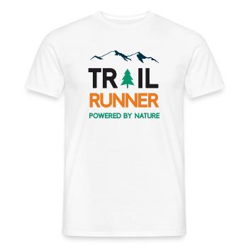 Trail Runner - Powered by Nature - Men's T-Shirt - white - Front - AI Model Male 178 dark (178cm)