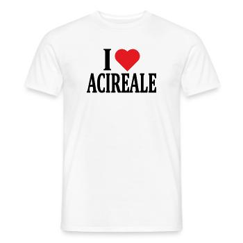 Sicilia t-shirt I love Acireale gift t-shirt - Men's T-Shirt - white - Front - AI Model Male 178 dark (178cm)