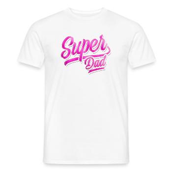 Super Dad - Super Dad - Father's Day - Best Dad - Men's T-Shirt - white - Front - AI Model Male 178 dark (178cm)