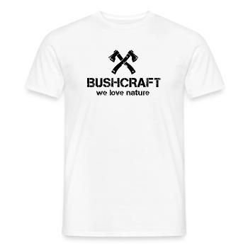 bushcraft logo survival Symbol Team nature love - Männer T-Shirt - Weiß - Vorne - AI Model Male 178 dark (178cm)