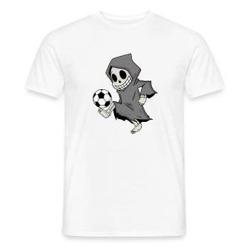 Grim Reaper joue au football - T-shirt homme - blanc - Devant - AI Model Male 178 dark (178cm)