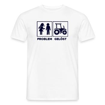Kraftfahrzeug Landmaschinen Traktor Statement - Männer T-Shirt - Weiß - Vorne - AI Model Male 178 dark (178cm)