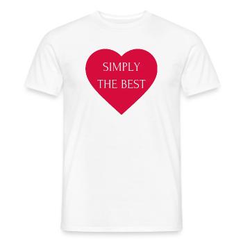 Simply the Best - Men's T-Shirt - white - Front - AI Model Male 178 dark (178cm)