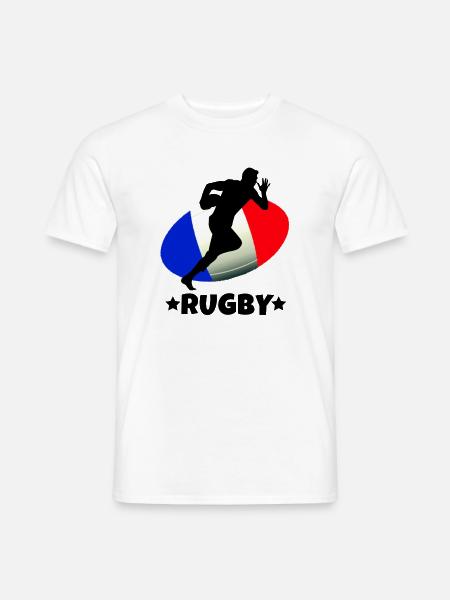 rugby, rugby sport, rugby Français - T-shirt homme - blanc