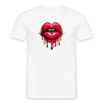 Lips - Men's T-Shirt - white - Front - AI Model Male 178 dark (178cm)