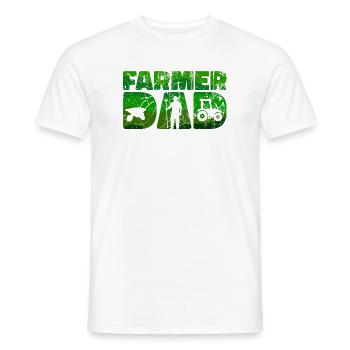 Tracteur Déclaration relative aux véhicules agricoles Agriculteur - T-shirt homme - blanc - Devant - AI Model Male 178 dark (178cm)