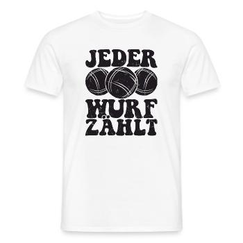Boule Spruch Kugeln für Bouler Boccia Spiel - Männer T-Shirt - Weiß - Vorne - AI Model Male 178 dark (178cm)